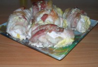 Куриные рулетики в беконе